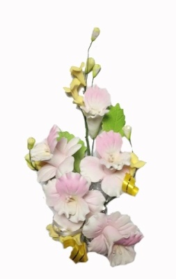 картинка Цветочная ветка из сахарной мастики Большая РОЗОВАЯ 9073 от Торговой Компании "Зима"