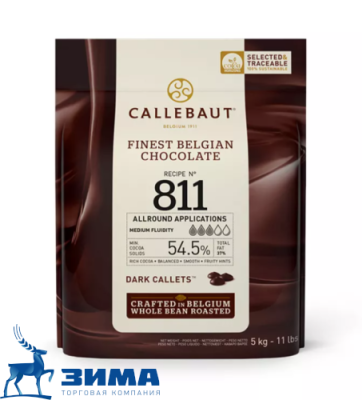 картинка Шоколад Callebaut темный 54,5% Каллеты 5 кг 811-NV-W86                 от Торговой Компании "Зима"