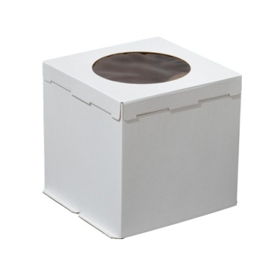 Коробка тортовая с окном 300*300*300 ForGenika COMFORT I Window White (20 шт) от Торговой Компании "Зима" картинка Коробка тортовая с окном 300*300*300 ForGenika COMFORT I Window White (20 шт) от Торговой Компании "Зима"