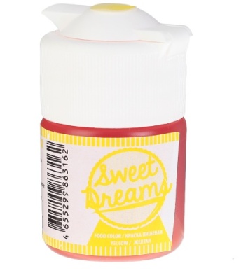 картинка Краситель Краска Пищевая Гелевая Желтая "Sweet Dreams" 20 гр от Торговой Компании "Зима"