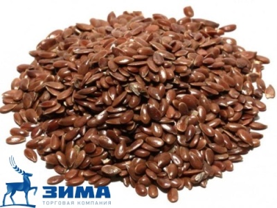 картинка Семена льна очищенные (мешок 25 кг) 24188 ФГИС ЗЕРНО от Торговой Компании "Зима"