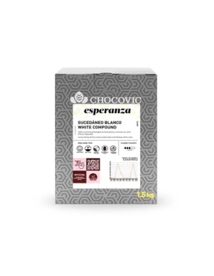 картинка Глазурь Chocovic белая твердая лауриновая Esperanza. (коробка 1,5 кг) ISF-T1CHVC-69B от Торговой Компании "Зима"