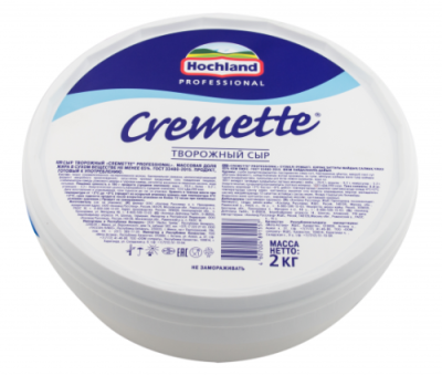 картинка Сыр творожный Hochland Cremette Professional (ведро 2 кг) от Торговой Компании "Зима"