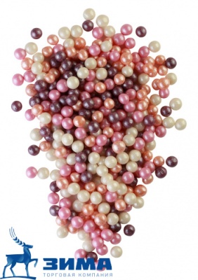 картинка ДРАЖЕ ЗЕРНОВОЕ взорванные зерна риса в цветной глазури ЖЕМЧУГперсик,роз,сереб,сирен (уп1,5 кг)# 124 от Торговой Компании "Зима"