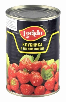 картинка КЛУБНИКА 425мл/410 гр. Lorado (упаковка 12 шт) от Торговой Компании "Зима"