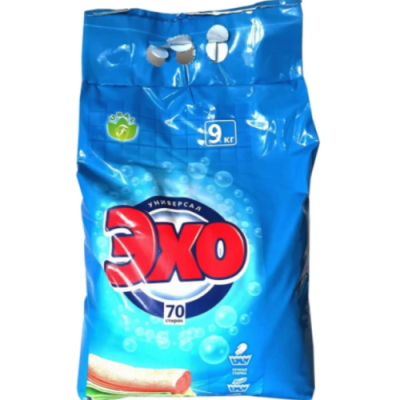 картинка Стиральный порошок ЭХО Универсал (пакет 9 кг) от Торговой Компании "Зима"