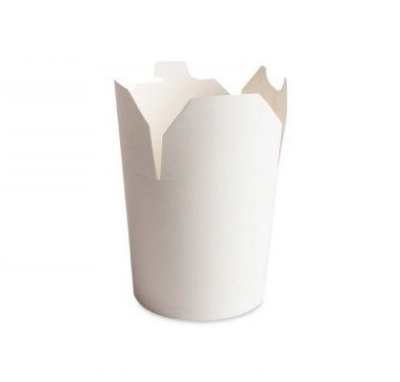 картинка Контейнер бумажный ЧАЙНА-ПАК белый 450 мл (50 шт/10 уп) круглое дно от Торговой Компании "Зима"