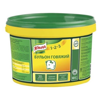 картинка БУЛЬОН говяжий KNORR сухая смесь (ведро 8 кг) 500003529  от Торговой Компании "Зима"