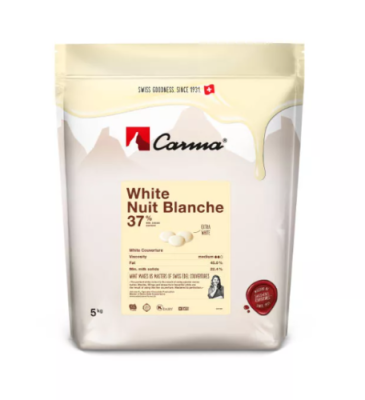 картинка Шоколад Carma белый White Nuit Blanche 37% какао, 5 кг/шт CHW-N153NUBLE6-Z72 от Торговой Компании "Зима"