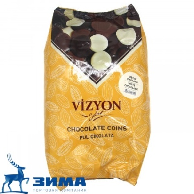 картинка Шоколад в монетах белый "Визьен" (2,5 кг) от Торговой Компании "Зима"