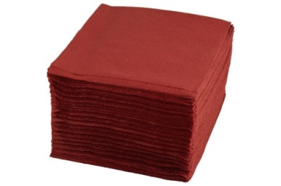 картинка Салфетка бордовая Форест меш 400 шт/15 уп 24х24 см от Торговой Компании "Зима"