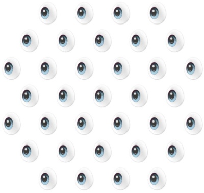 картинка Сахарные фигурки ГЛАЗКИ ГОЛУБЫЕ (10х15 мм) (1 шт х 250 гр) (коробка 9 штук) tp61212 от Торговой Компании "Зима"