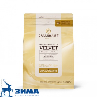 картинка Шоколад Callebaut белый Velvet 33,1% Каллеты 2,5 кг W3-RT-U71 от Торговой Компании "Зима"