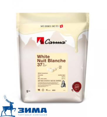 картинка Шоколад Carma белый White Nuit Blanche 37% какао, 5 кг/шт CHW-N153NUBLE6-Z72 от Торговой Компании "Зима"