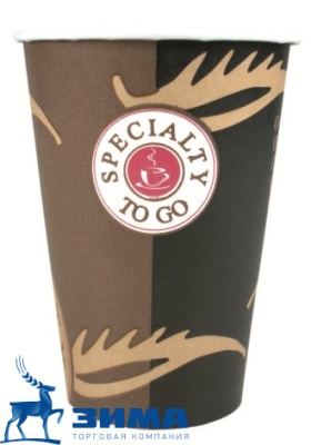 картинка Стакан бумажный 200 мл.Черный кофе (60 шт/1500) от Торговой Компании "Зима"