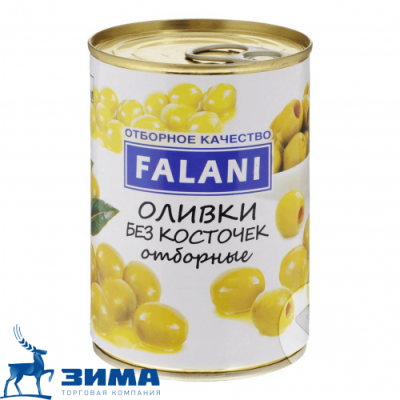картинка Зеленые оливки 300 мл б/к FALANI ж/б (упаковка 12 шт) от Торговой Компании "Зима"