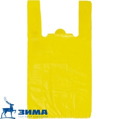 картинка Пакет "Майка" ПНД 45*70+2*10,20 мкм,желтый от Торговой Компании "Зима"