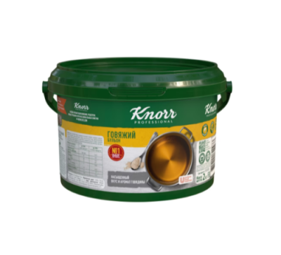 картинка БУЛЬОН говяжий KNORR 1-2-3 сухая смесь (ведро 2 кг) 158100387 от Торговой Компании "Зима"