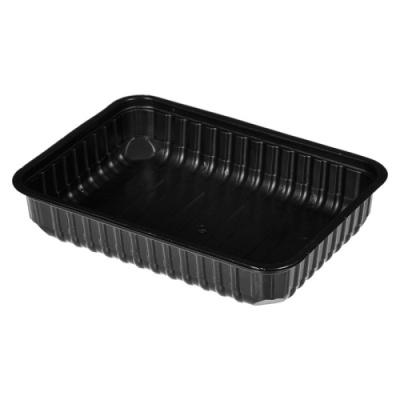 картинка Контейнер б/крышки прямоугольный ЧЕРНЫЙ 500 мл, 179*132*35 (50/500) от Торговой Компании "Зима"
