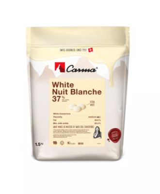 картинка Шоколад Carma белый White Nuit Blanche 37% какао, 1,5 кг/шт CHW-N153NUBLE6-Z71 от Торговой Компании "Зима"