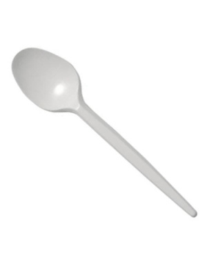 картинка Ложка чайная белая 125 мм ПС (100*1) 3000 шт/кор от Торговой Компании "Зима"