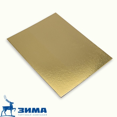 картинка Подложка картон (толщ.3,2 мм) золото/белая 400х600 (упаковка 10 шт) PL 3.2 40*60 от Торговой Компании "Зима"