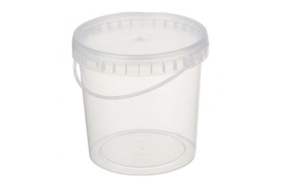 картинка Ведро п/п пищевое 0,8л ПРОЗРАЧНОЕ с ручкой (200 шт)  от Торговой Компании "Зима"