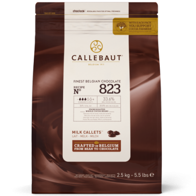 картинка Шоколад Callebaut молочный Каллеты 2,5 кг/штука 823-RT-U71 от Торговой Компании "Зима"