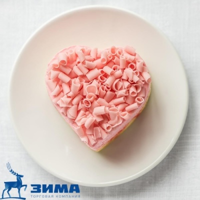 картинка Декор Завитки розовые из белого шоколада и глазури (цветной) Mona Lisa 1 кг/шт CHF-BS-22271E0-07B от Торговой Компании "Зима"