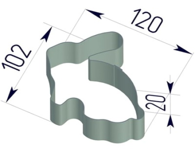 картинка Вырубка для печенья "Кролик" CUT  от Торговой Компании "Зима"