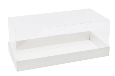 картинка Коробка для рулета с крышкой 255*120*30 белая с окном (1 компл) от Торговой Компании "Зима"