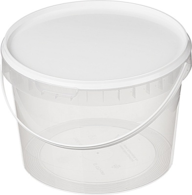 картинка Ведро пп пищевое 3,25 л.  осветленное с крышкой .300 шт/уп от Торговой Компании "Зима"