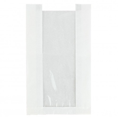 картинка Пакет бумажный 310*170*70мм(100 шт)  б/печати с окошком 85 мм от Торговой Компании "Зима"