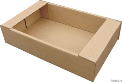 картинка Гофролоток 370*245*90 БУРЫЙ (упаковка 50 шт) от Торговой Компании "Зима"
