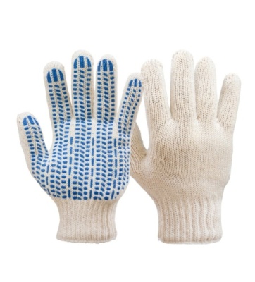 картинка Перчатки Х/Б с ПВХ (10 пар/30 уп) 5-и нитка от Торговой Компании "Зима"