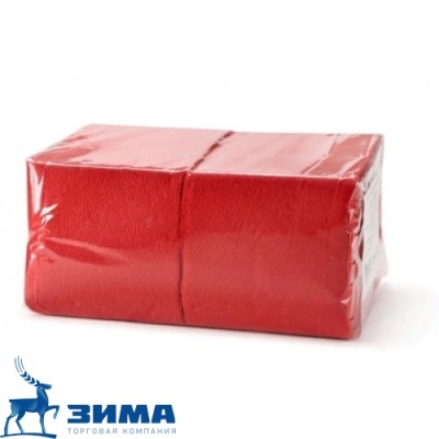 картинка Салфетка красная Форест меш.400 шт/15 уп 24х24 см от Торговой Компании "Зима"