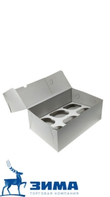 картинка Коробка для  6 капкейков (100 шт) от Торговой Компании "Зима"