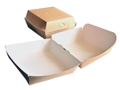 картинка Коробка для ГАМБУРГЕРА  крафт 120х120х70 (200 шт) от Торговой Компании "Зима"