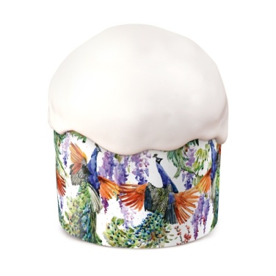 картинка Форма бумажная для кулича d110xh85 мм ПАВЛИНЫ (1900 шт) pmK11085cPAV от Торговой Компании "Зима"