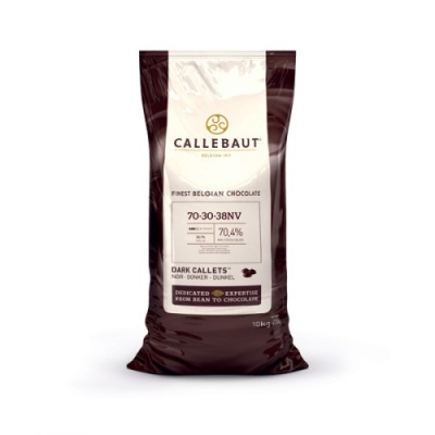 картинка Шоколад Callebaut горький какао 70.5% Каллеты (мешок 10 кг) 70-30-38NV-01B от Торговой Компании "Зима"