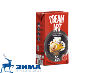 картинка Сливки растительные "CREAMART" 26% с ароматом пломбира (12 шт х 1 л) от Торговой Компании "Зима"