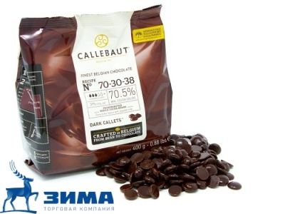 картинка Шоколад Callebaut горький Каллеты 0.4 кг/шт 70-30-38-E0-D94 от Торговой Компании "Зима"