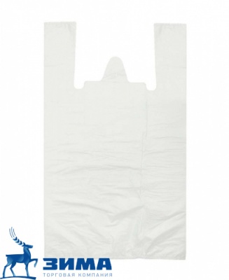 картинка Пакет "Майка" ПНД 30*53+2*7,5 15мкм белый.100штАс от Торговой Компании "Зима"