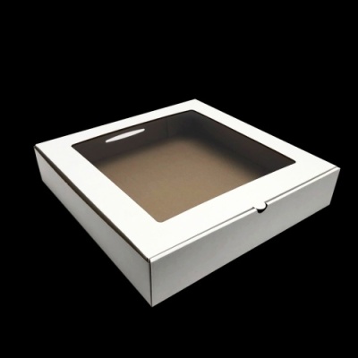 картинка Коробка пирог 250х250*65 с окном бел/бур (1 шт)  от Торговой Компании "Зима"