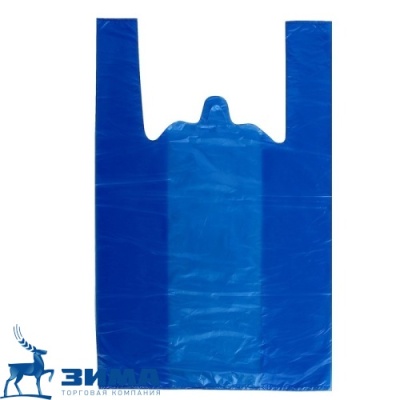 картинка Пакет "Майка" ПНД 30*53+7,5 17мкм синий 100 шт АСС-полимер от Торговой Компании "Зима"
