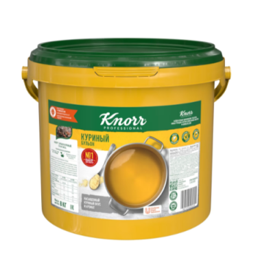 картинка БУЛЬОН куриный KNORR сухая смесь (ведро 8 кг) 500003518 от Торговой Компании "Зима"