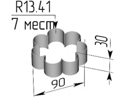 картинка Вырубка для печенья "Семицветик" CUT  от Торговой Компании "Зима"