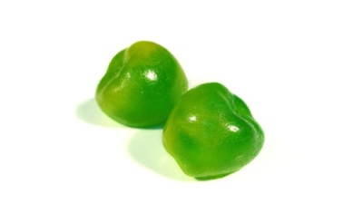 картинка Мармелад фигурный "Яблоко зелено-желтое" 25,5 гр. (упаковка 15 шт) от Торговой Компании "Зима"