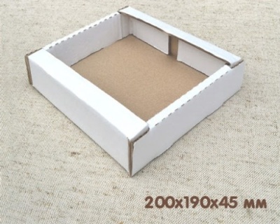 картинка Гофролоток 1027 (200х190х45) белый ( упаковка 100 шт) от Торговой Компании "Зима"