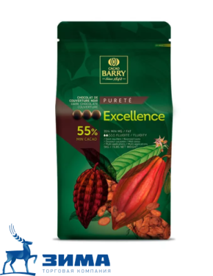 картинка Шоколад Cacao Barry темный Excellence. 55% (пакет 5 кг) CHD-R55EXEL-RT-U72 от Торговой Компании "Зима"